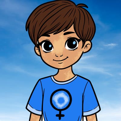 girl with pixie cut and feminist shirt