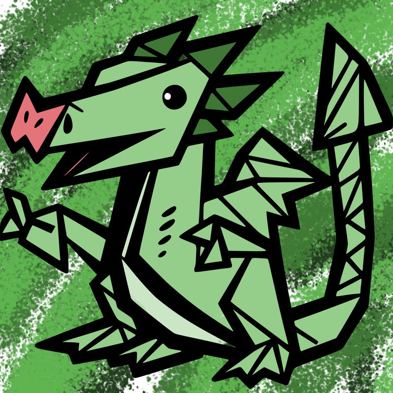 origami paper, dragon puppet