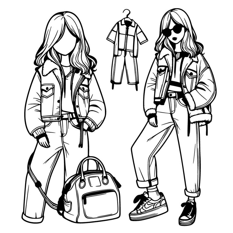 model, with cool clothes