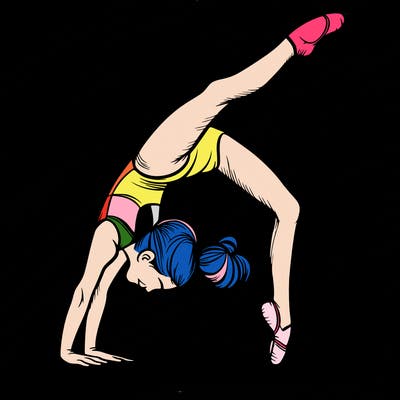 girl doing gymnastics