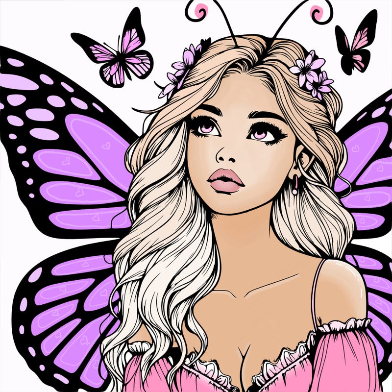 butterfly fairy realistic girl