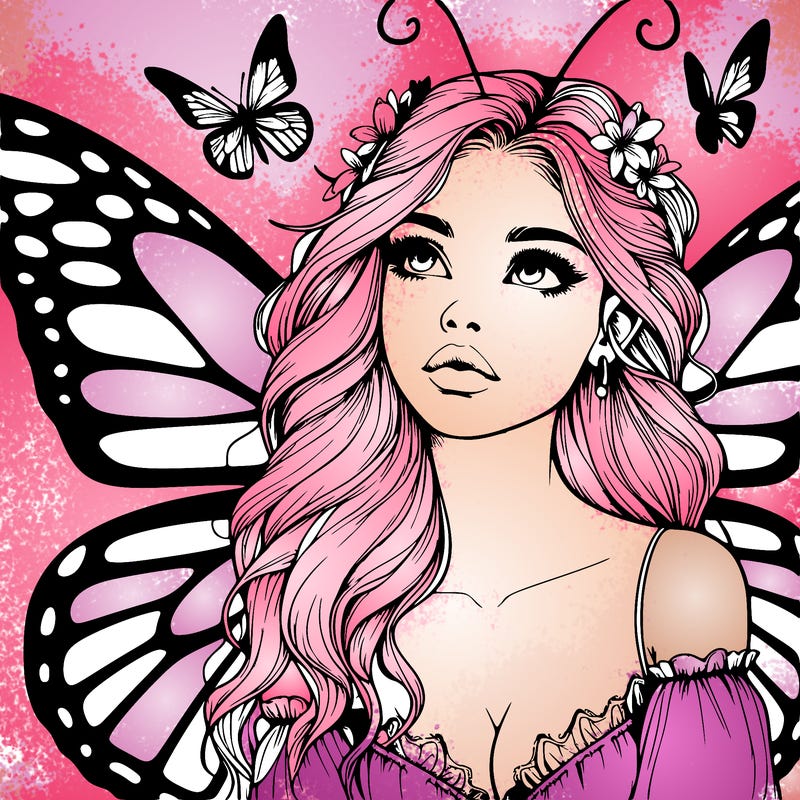 butterfly fairy realistic girl