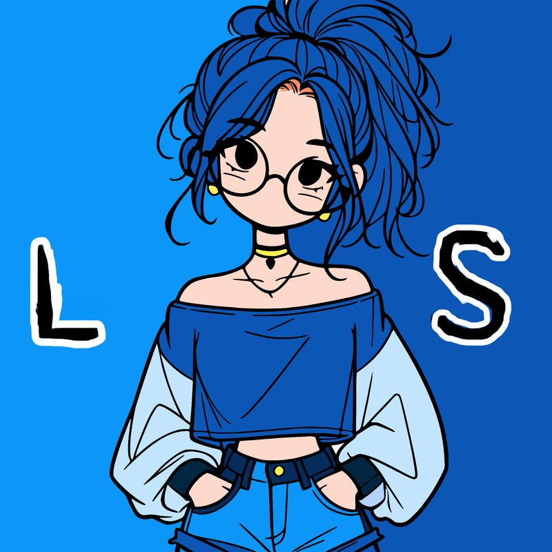 girl with a messy ponytail glasses a baggy crop top and jean shorts