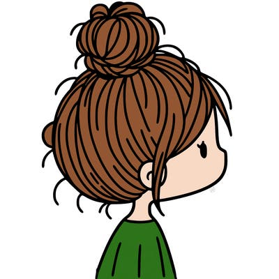 girl with messy bun