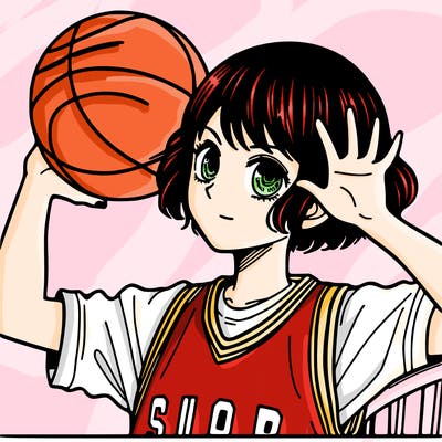a manga girl who plays basketball