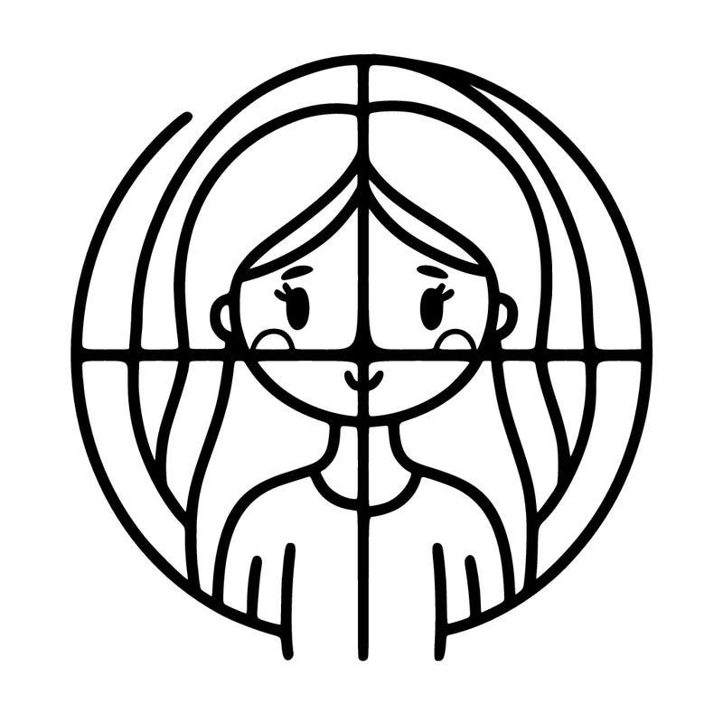 girl split into 4 peace