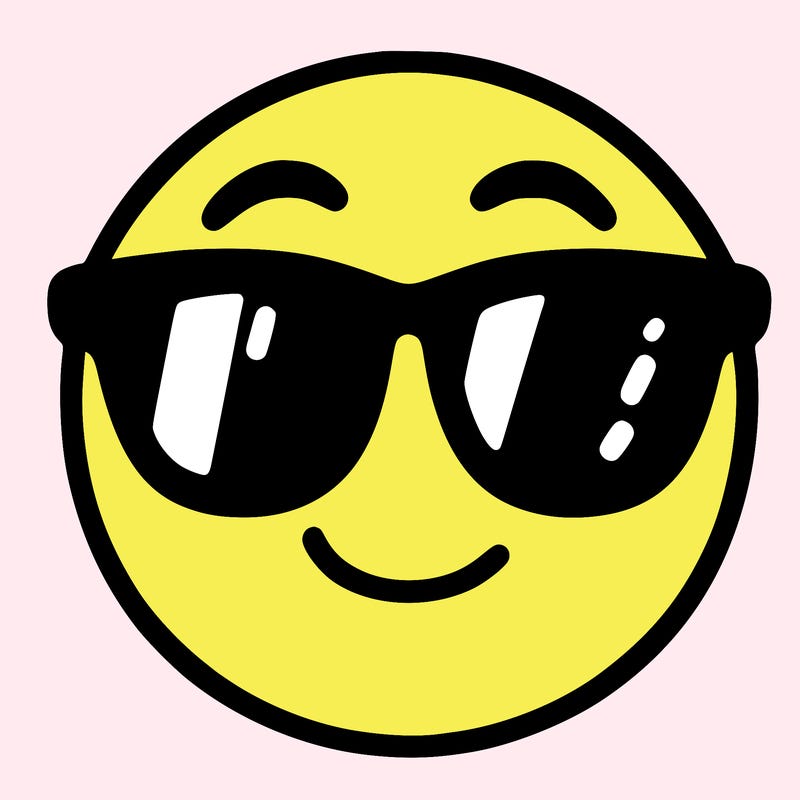 emoji with sunglasses