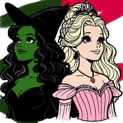 'elphaba and glinda (realistic)