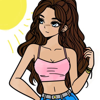 girl in crop top