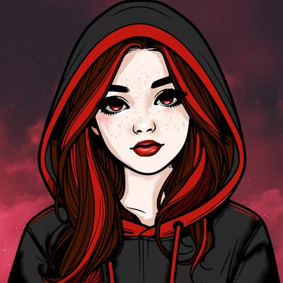 realistic girl with a hoodie