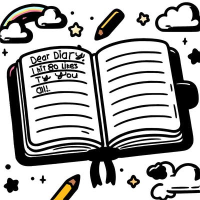 open diary with blank paper