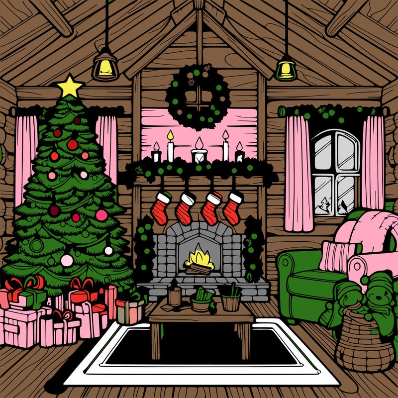 christmas house interior