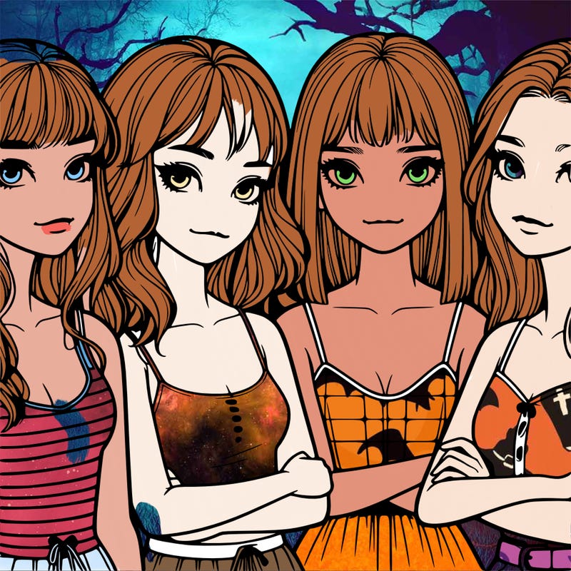 four realistic girls