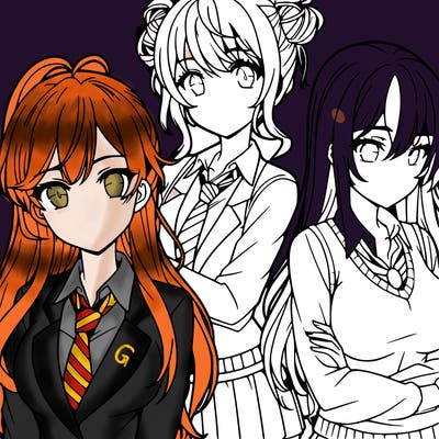 anime girls teenagers