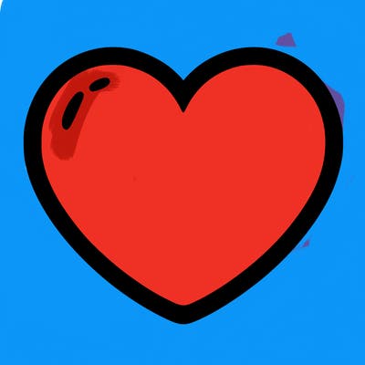 a blank heart