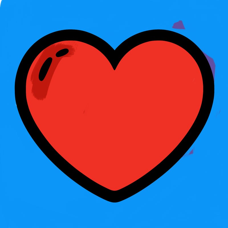 a blank heart
