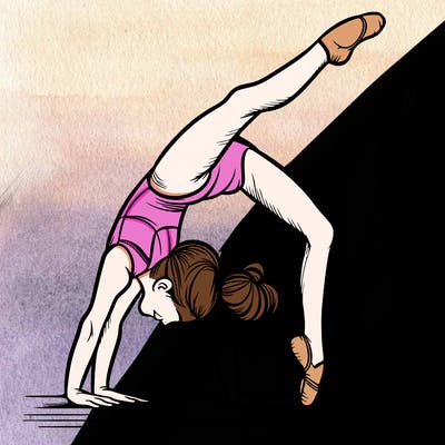 girl doing gymnastics