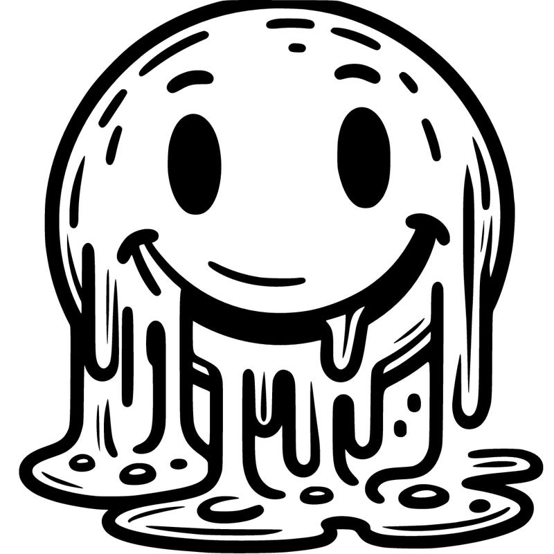 smiley face melting