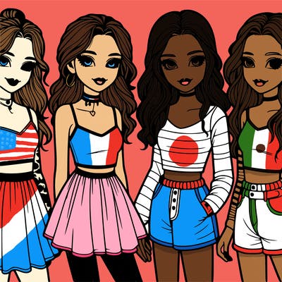 four realistic girsl