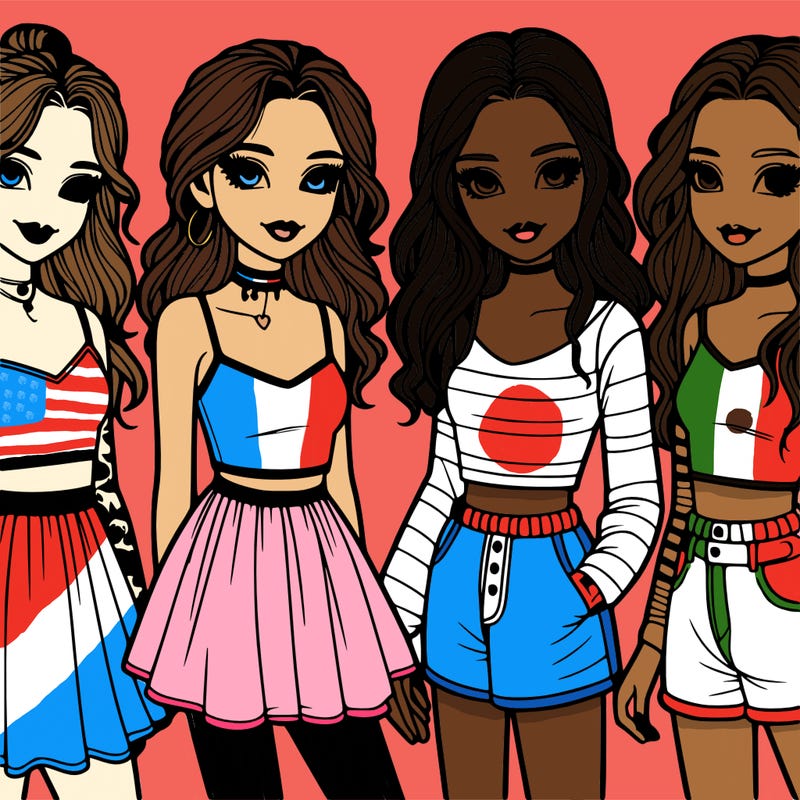 four realistic girsl