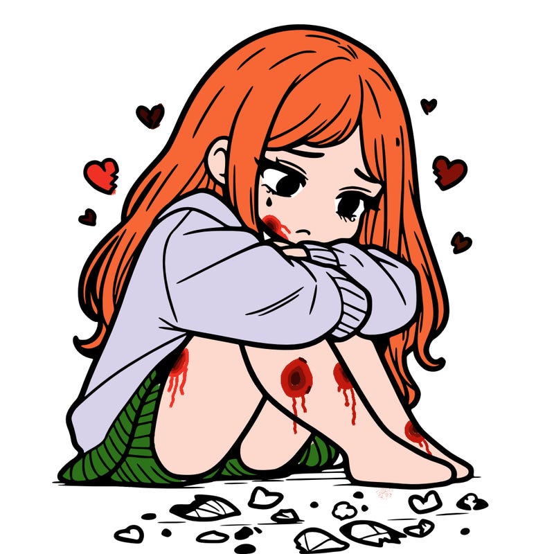 a girl after a breakup