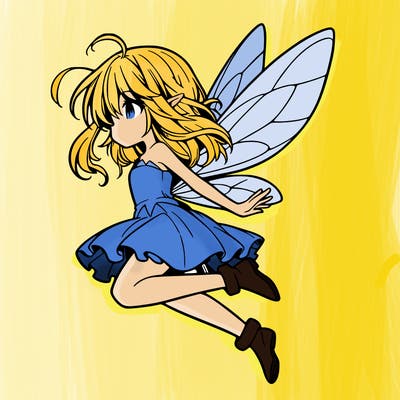 manga fairy flying