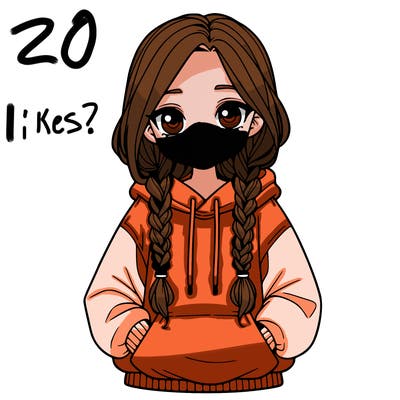 a realistic girl with a oversized hoodie and she has braids