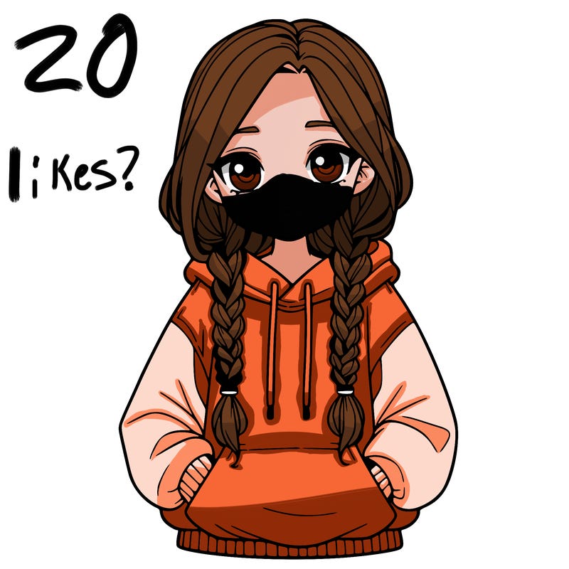 a realistic girl with a oversized hoodie and she has braids