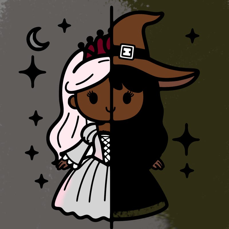 split princess and witch