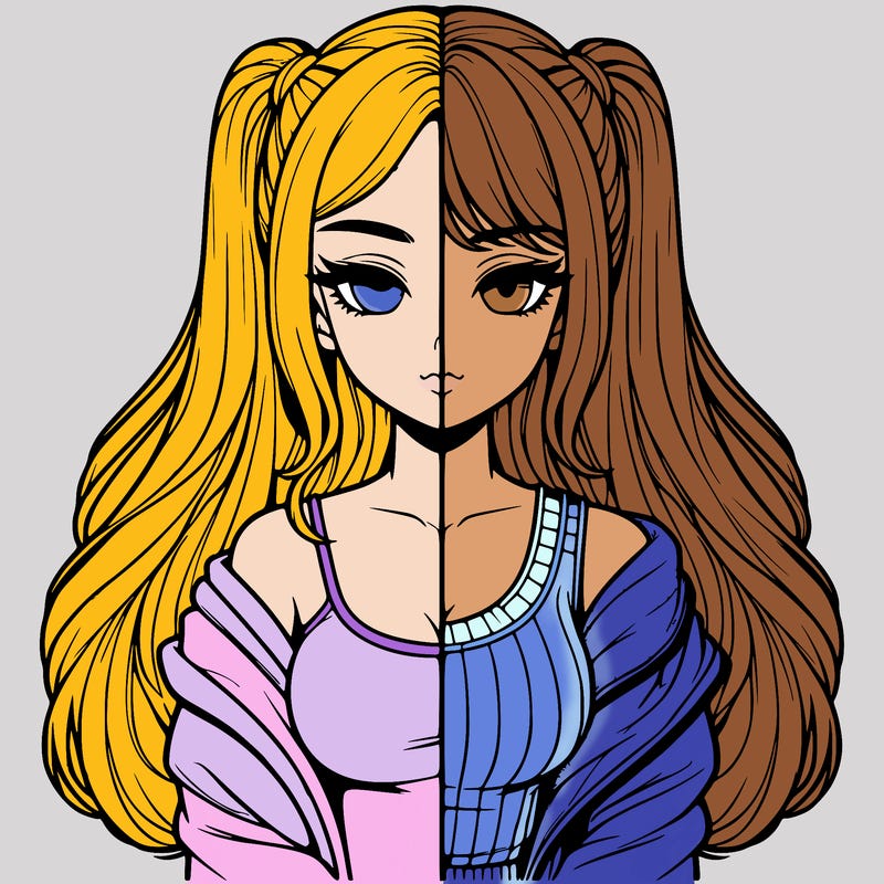 realistic girl split