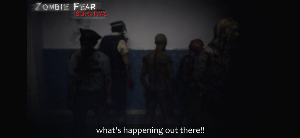 A group of zombies standing in a dark hospital room in the game Zombie Fear