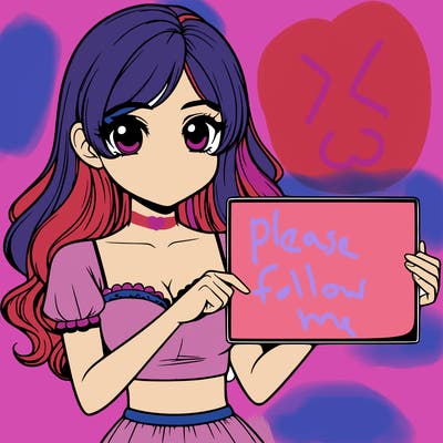 realistic pretty girl holding blank sign