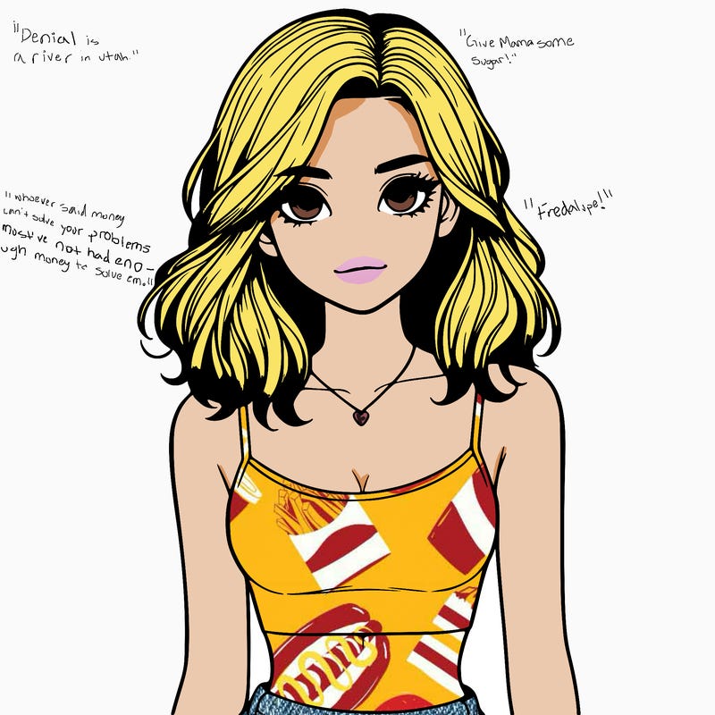 realistic girl with crop top