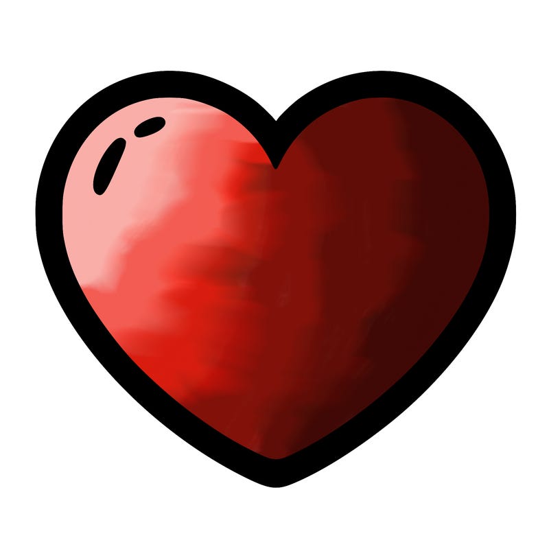 a blank heart