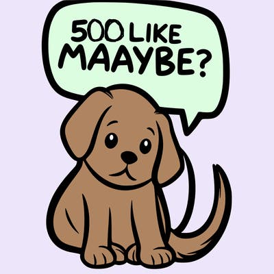 a puppy that says 5 like maybe