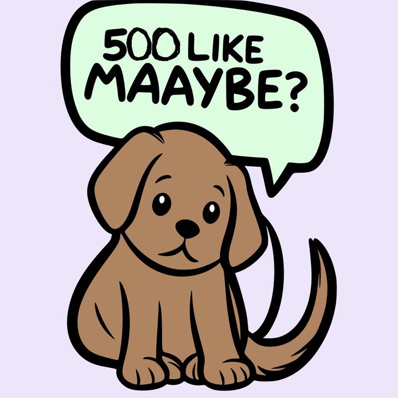 a puppy that says 5 like maybe