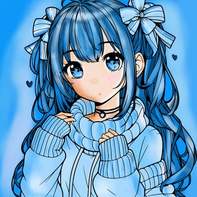 cute anime realistic girl