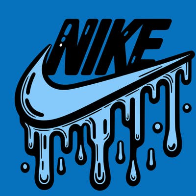 dripping nike logo
