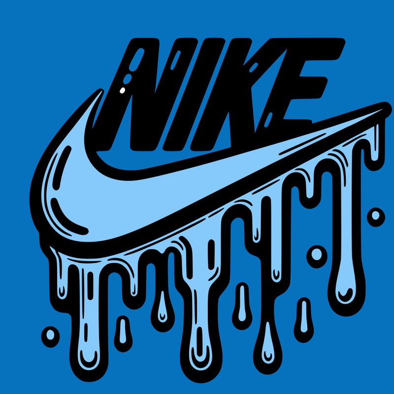 dripping nike logo