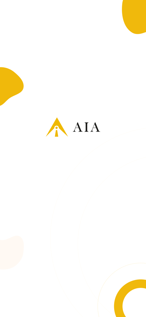 AI Analysis Exchange AIA logo displayed on a clean white and yellow splash screen