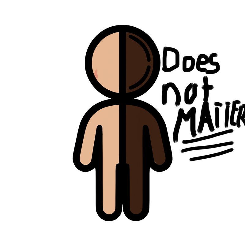 person with line in the middle for to different people