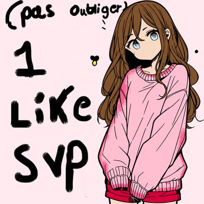 manga teen girl  in a sweater and baggy pants