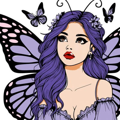 butterfly fairy realistic girl