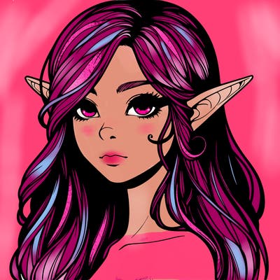 elf girl realistic dark fantasy