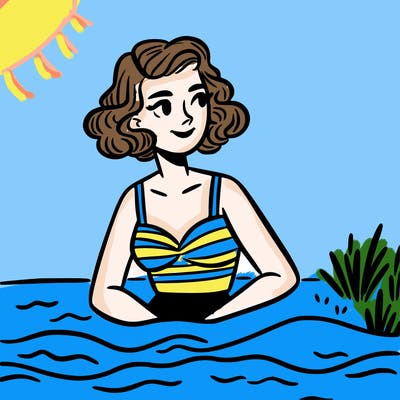 woman in bathing suit