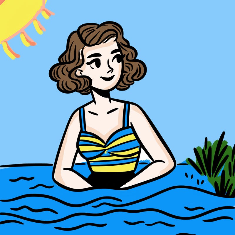 woman in bathing suit