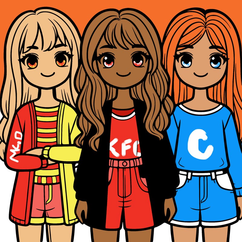 girls standing together