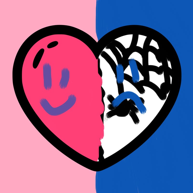a blank heart