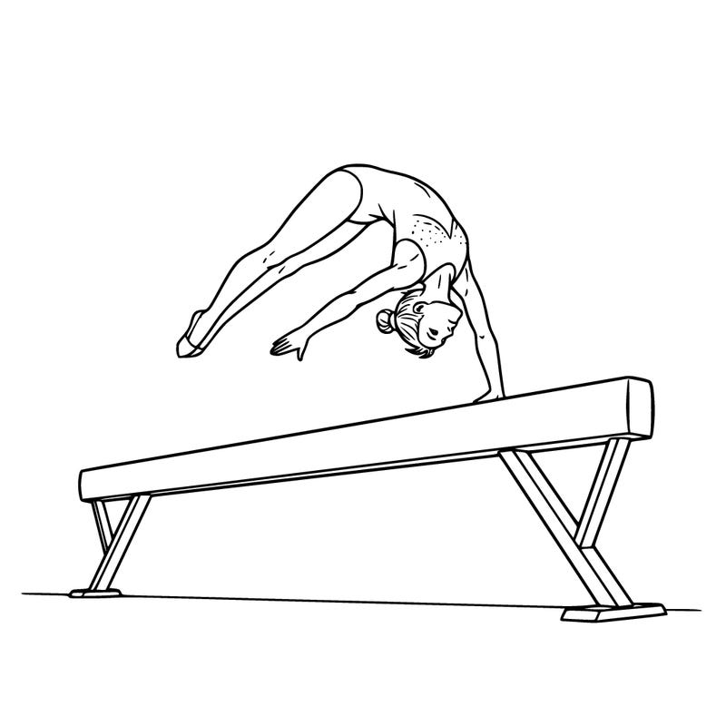 back hand spring on the beam