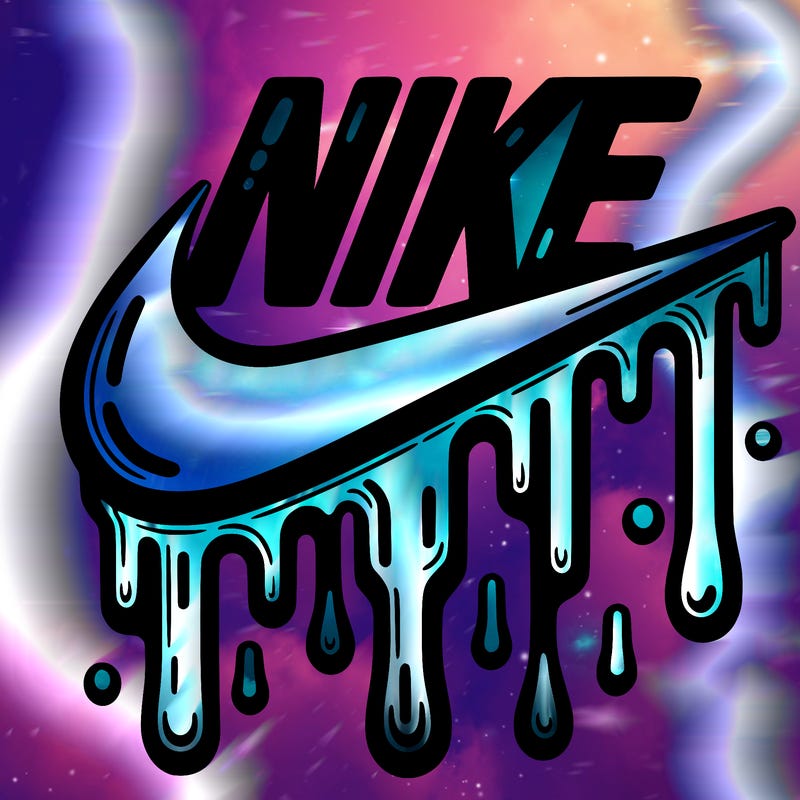 dripping nike logo